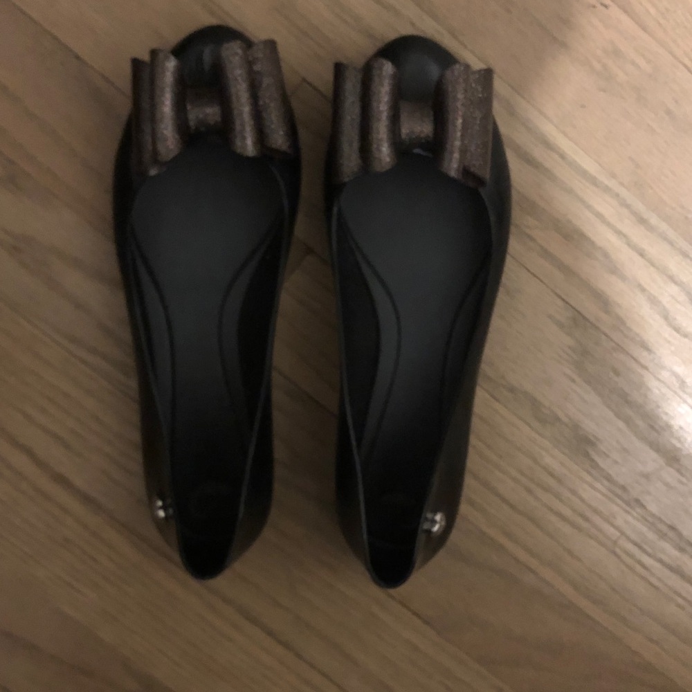 Black Melissa flats